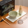 thumbnail image 5 of DWEHIXBUY Accesorio japonés para la ceremonia del Matcha Batidor de Matcha Cuchara tradicional (Chashaku) Cuchara de té Soporte para batidor 1 tazón de té 1 colador de té El juego perfecto para prepar, 5 of 5