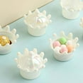 thumbnail image 6 of Efavormart 12 Pack | White Fillable Mini Crown Party Favor Gift Boxes, Candy Treat Containers with Iridescent Dome Lids - 3", 6 of 11
