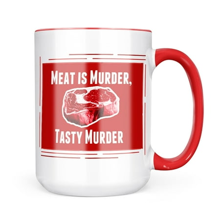 

Neonblond Meat is Murder Tasty Murder Red Mug gift for Coffee Tea lovers