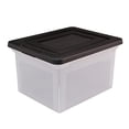 thumbnail image 3 of Office Depot® Brand Letter And Legal File Tote, 18"L x 14 1/4"W x 10 7/8"H, Clear/Black, 3 of 7