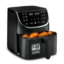 Gourmia Air Fryer, 7 Quart, 1700W, Digital Touch Display, 12 Cooking Presets, XL Basket, Black Steel Finish