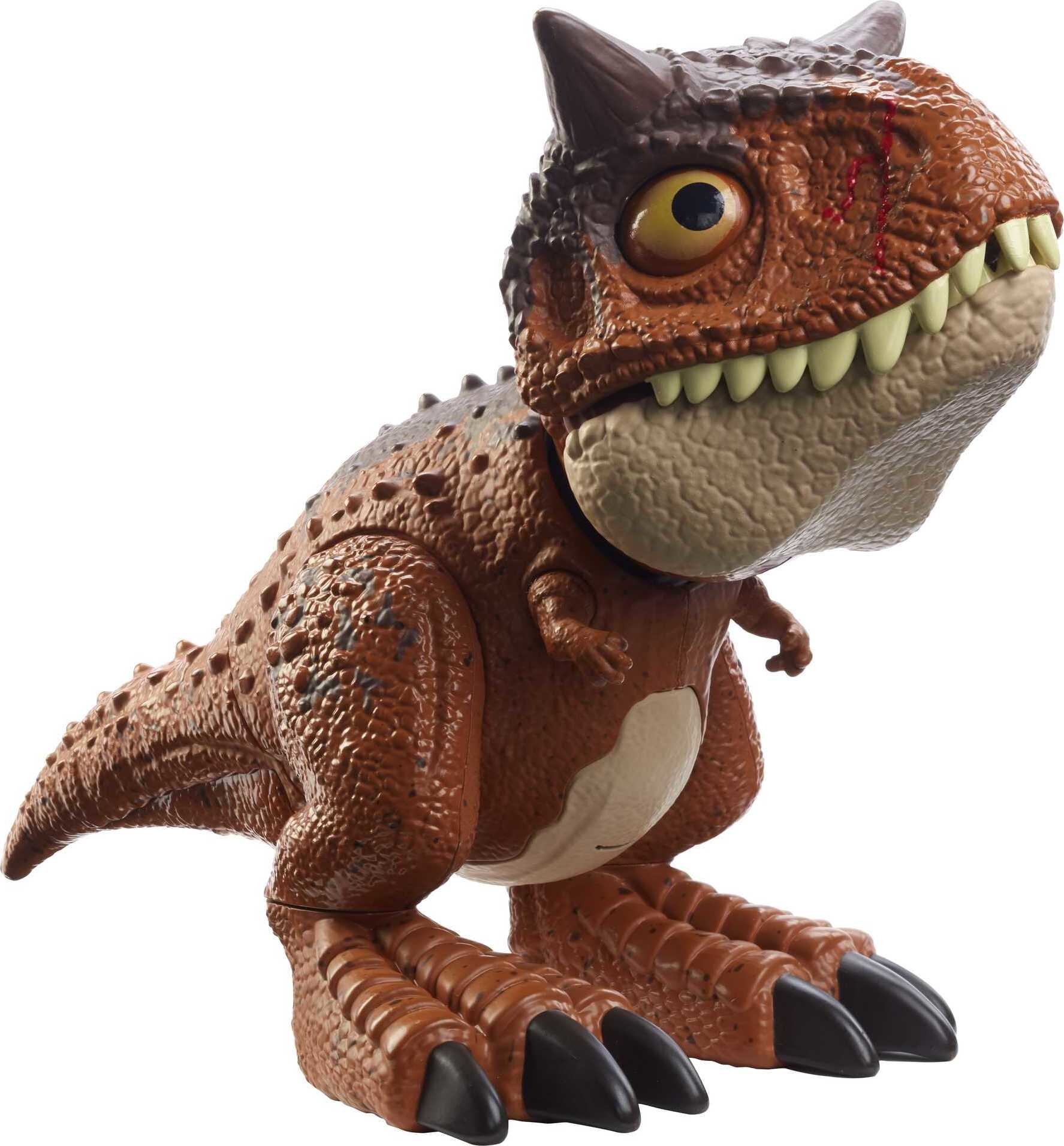 ​Jurassic World Camp Cretaceous Chompin’ Carnotaurus Toro Dinosaur Action Figure, Toy Gift with Button-Activated Chomping and Other Motion​