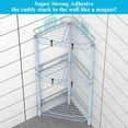 thumbnail image 2 of 4 Tier Floor Standing Corner Shower Caddy Organizer Shelf with Hooks, Bathroom Shelves Stand Rack, Black, 2 of 7