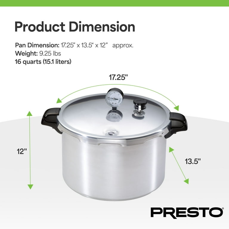 Presto Pressure Gauge Induction Ready Pressure Canner Barton 22