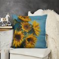 thumbnail image 6 of Sunflower blue background Linen toss pillowcase Decoration pillowcase Gift preferred 24x24" Cushion cover 4 set Sofa pillowcase Sofa bedroom living room car, 6 of 6