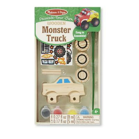 Melissa & Doug Decorate-Your-Own Wooden Monster Truck Craft Kit