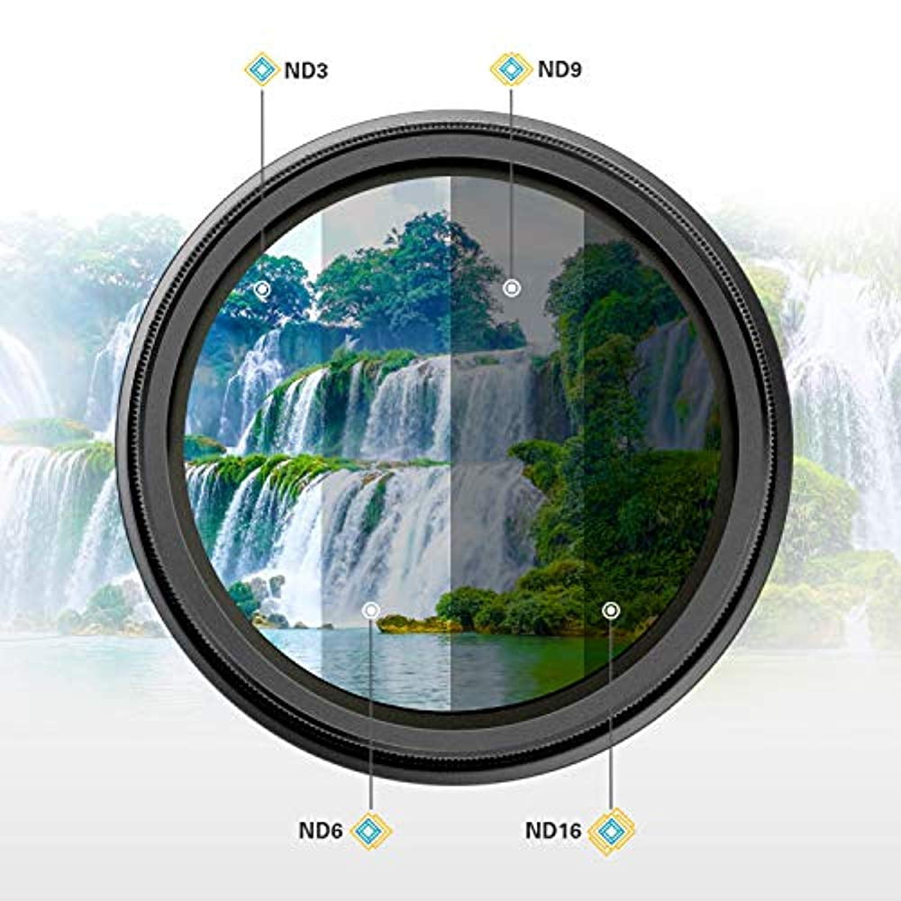 Polaroid Optics 55mm Neutral Density ND9 and Bonus Filter Case Pro-Grade 3-Piece Photography Filter Set ND3 ND6 ND