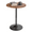 Brown Wood, variant on OSM Height Adjustable Bar Table 23.6 Inch Round, 360° Swivel Pub Table with Sturdy Metal Base, 27.5 to 36 Inch Counter Height Bistro Table for Kitchen, Living Room, Home Bar (Silver Flash)