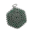 thumbnail image 3 of Limpiador de hierro fundido, cepillo para platos de acero, cepillo para fregar con cadena y inserto de silicona para Verde, 3 of 9