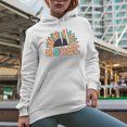 thumbnail image 2 of Retro Nurse with Sunflower, White Hooded Sweatshirt or Hoodie, Small, 2 of 5