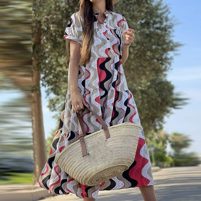 Button up store flowy dress
