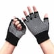 thumbnail image 4 of Dedo 1 Par De Mujeres Medio Dedo Transpirable Deportes Medio Dedo Guantes Para Gimnasio Yoga Fitness Negro, 4 of 8