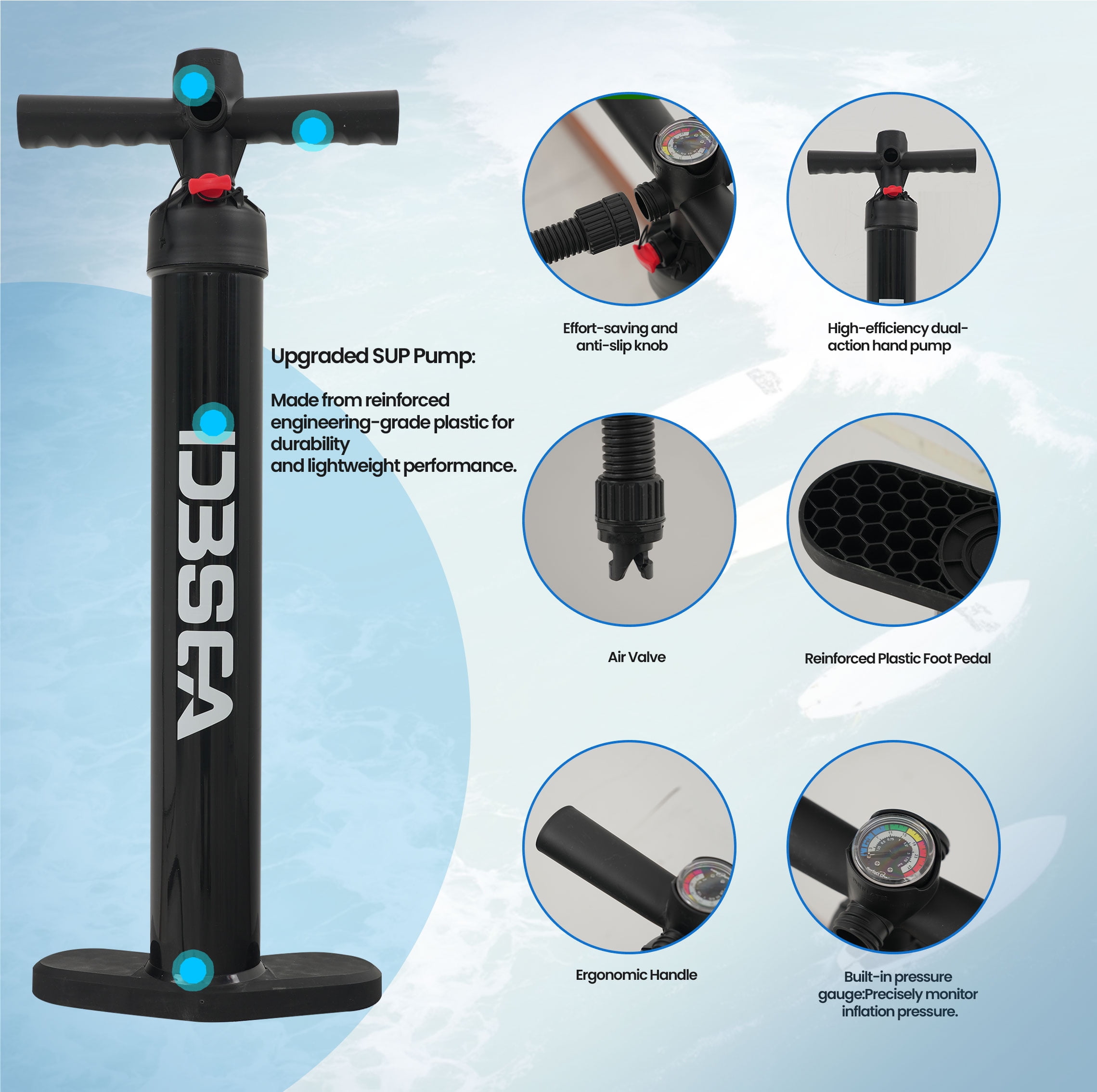 Genreen 11ft Inflatable Paddle Board & Fishing Stand up Paddle Board with Full SUP Accessories