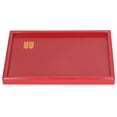 thumbnail image 4 of Wood Serving Tray Decorative Serving Platter Snack Fruit Plate for Living Room Coffee Table Kitchen CounterTop Red Square M, 4 of 16