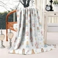thumbnail image 3 of White Princess Castle Pattern Blanket,Comfortable Soft Lamb Wool Throw Blanket,All Season,Warm Lightweight Blankets for Sofa Bed Couch Living Room Chair,50"x60", 3 of 4