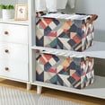 thumbnail image 2 of Yayeee Foldable Storage Basket for Shelves with Handles Waterproof Cloth Bins, Geometric Pattern, 2 of 7