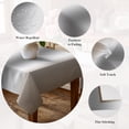 thumbnail image 5 of Brown Grey Table Cloth Waterproof Tablecloths, Gray Farmhouse Modern Rustic Tablecloth Dining Table Cover for Kitchen Party Tabletop Outdoor, Rectangle Tablecloth 54x108 Inch, 5 of 9