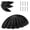 Black, variant on Handles Vintage Semi Circle Cabinet Knobs for Furniture Kitchen Cupboard Dresser Drawer Door Decorative Knob Double Hole Drawer Pulls 4 Pcs (Bronze)
