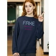 thumbnail image 2 of Fake Love Heartbreaker Sweatshirt Women -Image by Shutterstock, Female XX-Large, 2 of 4