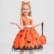 thumbnail image 5 of Vestido Para Niñas Ropa Para Niñas Bebés Falda De Gasa Para Niños Festival Cosplay Vestido De Mascarada Diadema Bolsa Conjunto Naranja Odeerbi  LM103-10565, 5 of 9