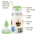 thumbnail image 2 of Ozark Trail 12 oz Double-Wall Stainless-Steel Flip-Top Kid's Water Bottle, Digital Gamer, 2 of 6