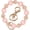 Pink Gold, variant on Wristlet Keychain, Silicone Beaded Wrist keychain with Key Ring for Women, Elastic Keychain Bracelet