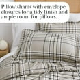 thumbnail image 6 of Southshore Fine Living, Inc. 3-Piece California King Size Comforter Set with 2 Pillow Shams, Cozy Double Brushed Microfiber, Down Alternative Comforter, King/California Size, Mocha Beige Plaid, 6 of 9
