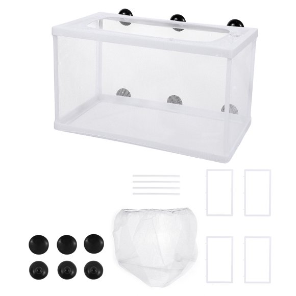 HEANUJJ 2Ud Red Transparente Para Acuario Con Caja De Separación Y Ventosas Para Reproducción De Peces