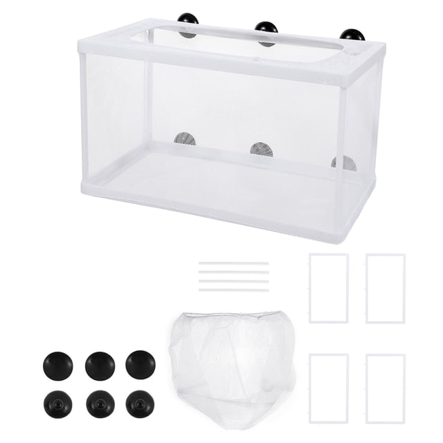 HEANUJJ 2Ud Red Transparente Para Acuario Con Caja De Separación Y Ventosas Para Reproducción De Peces