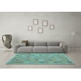 thumbnail image 3 of Ahgly Company Indoor Square Abstract Light Blue Contemporary Area Rugs, 4' Square, 3 of 4