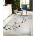thumbnail image 4 of Nature Decorative Rug, Flowers Buds and Birds with Cherry Branches Style Art Painting Effect, Quality Carpet for Bedroom Dorm and Living Room, 6 Sizes, Rose Dust, by Ambesonne, 4 of 4
