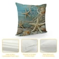 thumbnail image 4 of JRXY Nautical Coastal Decor Pillow Covers Starfish/Seashell/Sand/Conch/Beach House Decorative Cushion Covers Sea Theme Home Decorative Pillowcases White, 4 of 5