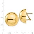 thumbnail image 3 of Auriga Fine Jewelry 14K Yellow Gold 24mm Half Ball Stud Earrings for Women, 3 of 5