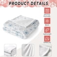 thumbnail image 3 of Blue Chinoiserie Christmas Tree Throw Blanket, Grandmillennial Christmas Decor, Grand Millenial Xmas Tree Holiday Blankets for Couch Bed Home Bedroom Living Room Decoration, 50x60 Inches, 3 of 7