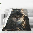 thumbnail image 1 of Kdxio Pilot Cat In Vintage Plane Print Ultra-Soft Micro Fleece Blanket Microfiber Blanket Luxury All Seasons Warm Blanket For Bedding Sofa And Travel-40"x30", 1 of 7