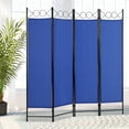 thumbnail image 3 of Room Dividers with 4 Panels Privacy Screen Folding Wall Dividers Room Partitions Dividers for Home Office, Blue, 3 of 7
