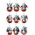 thumbnail image 2 of BKER Pendentif de Bébé 2D Noël Bleu et Rouge Dessin Animé Mignon Volant Double Imprimé Acrylique (9 Pcs), 2 of 5
