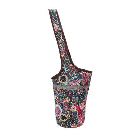 Yoga Tote Carrier with Yoga Mat Strap and Large Size Pocket and Zipper Pocket  Fit Most Size Mats - C