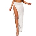 thumbnail image 2 of Swimsuit Cover Up for Women High Waisted Maxi Skirt Side Split Flowy Beach Sarong Smocked Waist Long Bathing Suit Coverups, 2 of 9