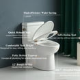 thumbnail image 3 of 1.28 GPF One Piece Toilet Single Flush , Water-Saving Elongated Comfort Height Floor Mounted, Soft Closing Seat, 1000 Gram Map Flushing Score Toilet, Gloss White 23T03-GW, 3 of 15