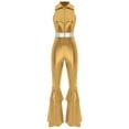 thumbnail image 3 of vastwit Womens Shiny Metallic Vintage 70S Disco Dance Jumpsuit Movie Star Singer Outfits Gold 3XL, 3 of 6