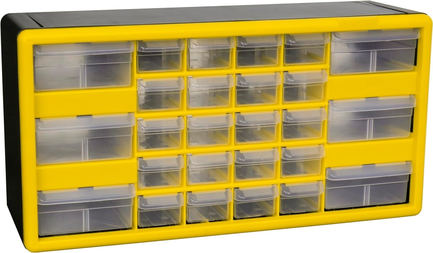 Akro-Mils 26 Drawer Plastic Cabinet Storage Organizer with Drawers for Hardware, Small Parts, Craft Supplies, Yellow
