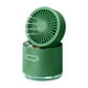 thumbnail image 1 of Mini ventilador humidificador portátil 2 en 1 con carga USB, silencioso, ajustable, con pulverizador, color verde, 1 of 5