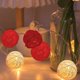 thumbnail image 5 of Guirnaldas De Luces De Plástico Guirnalda de luces LED de 5 cm con 20 luces, bolas de ratán rojas, alimentada por USB, para decoración navideña, bodas y dormitorios (1 unidad). Rkxzt, 5 of 9