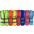 thumbnail image 3 of ZHaobin Safety Vest Reflective with Zipper and Pockets Construction Workwear (Dark Blue,XXL-124cm), 3 of 6