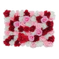 thumbnail image 3 of Panel de pared de flores artificiales, tapete floral, accesorios románticos para fotos, fondo floral, Rosa rojo, 3 of 9