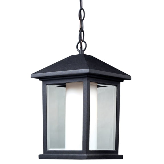 Z-Lite 523Chb Mesa 1 Light Outdoor Pendant - Black