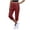 Wine Red, variant on Kelon Women's Casual Pants, Womens Capris with Pockets Loose Fit Casual Capri Pants Dressy Lightweight Ladies Baggy Cargo Pants for Hiking, S