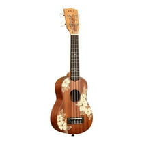 Kala Hibiscus Mahogany Soprano Ukulele w/ Bag