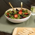 thumbnail image 4 of LEXA 12" Handmade Bamboo Salad Bowl – 130 oz Large Wooden Fruit Bowl for Kitchen Counter, White, 4 of 9